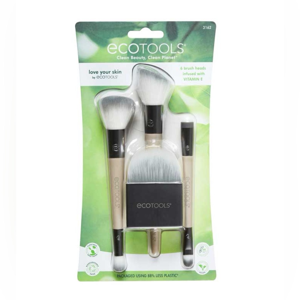 EcoTools “Love Your Skin” Makeup Brush Set 4-Piece Kit NWT